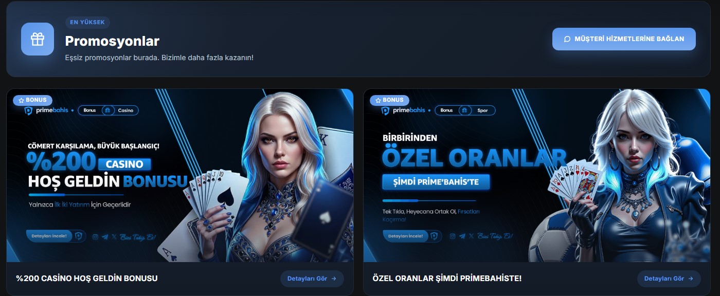 Primebahis bonus kampanyaları ve çevrim koşulları